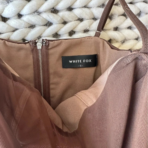 WHITE FOX Mesh Cowl Corset Top Small - Picture 2 of 6